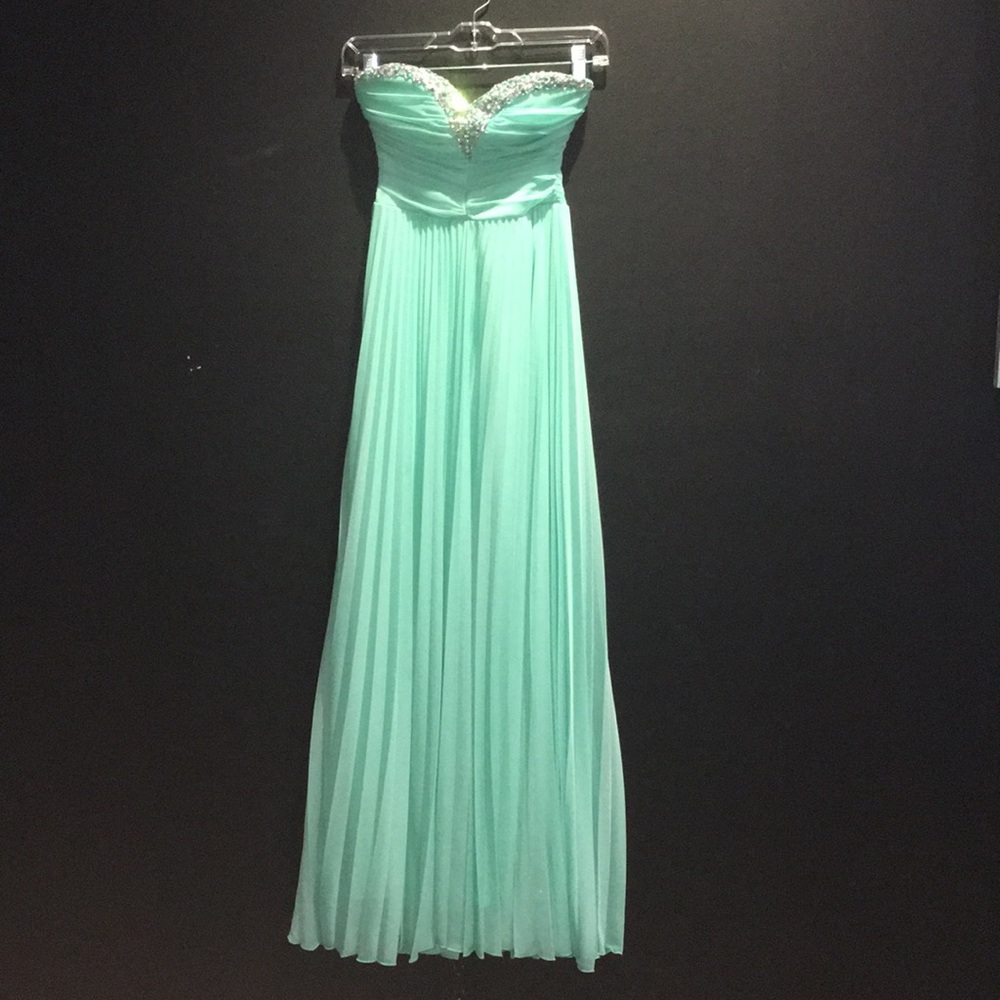 teal prom dress